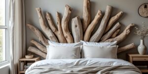apprenez à fabriquer une tête de lit originale et naturelle en utilisant du bois flotté pour un décor unique et écologique.