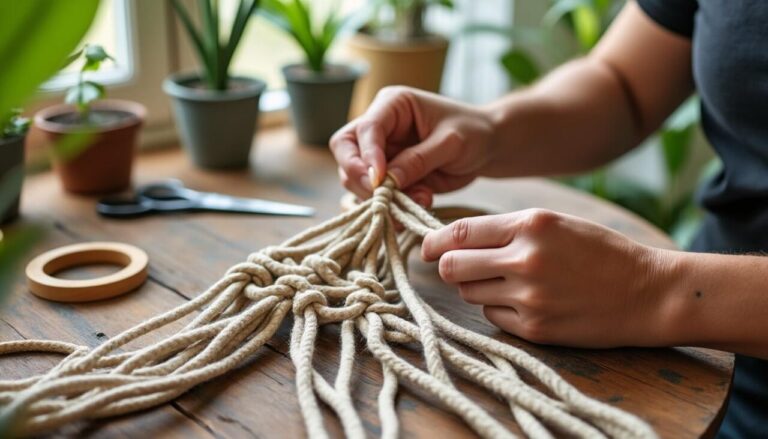 apprenez à fabriquer vous-même une suspension en macramé grâce à notre guide étape par étape, idéal pour décorer votre intérieur avec style et créativité.