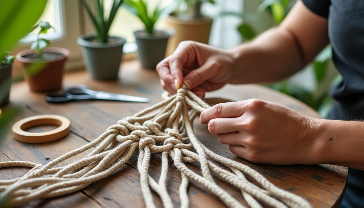 apprenez à fabriquer vous-même une suspension en macramé grâce à notre guide étape par étape, idéal pour décorer votre intérieur avec style et créativité.